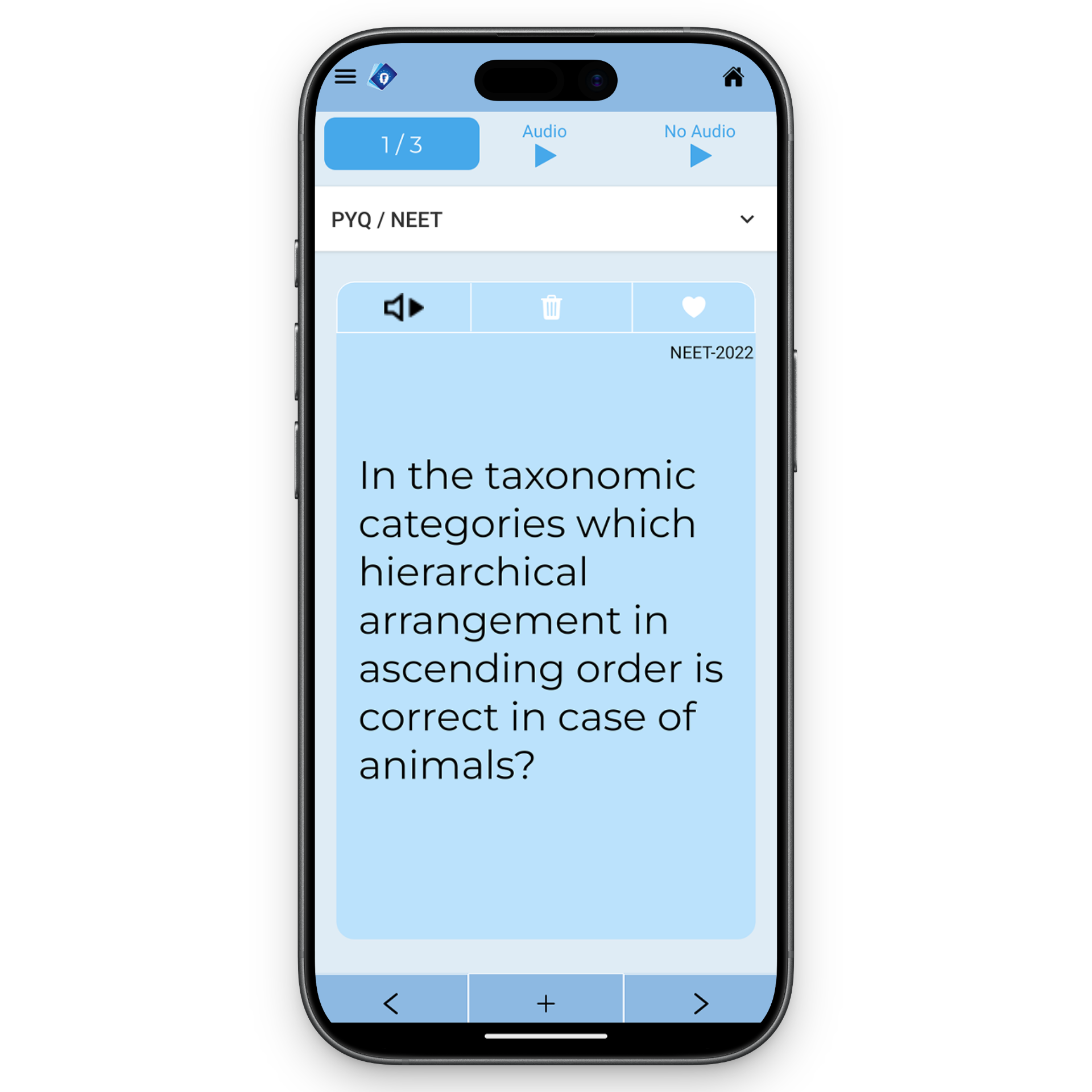 EFlashcards interface